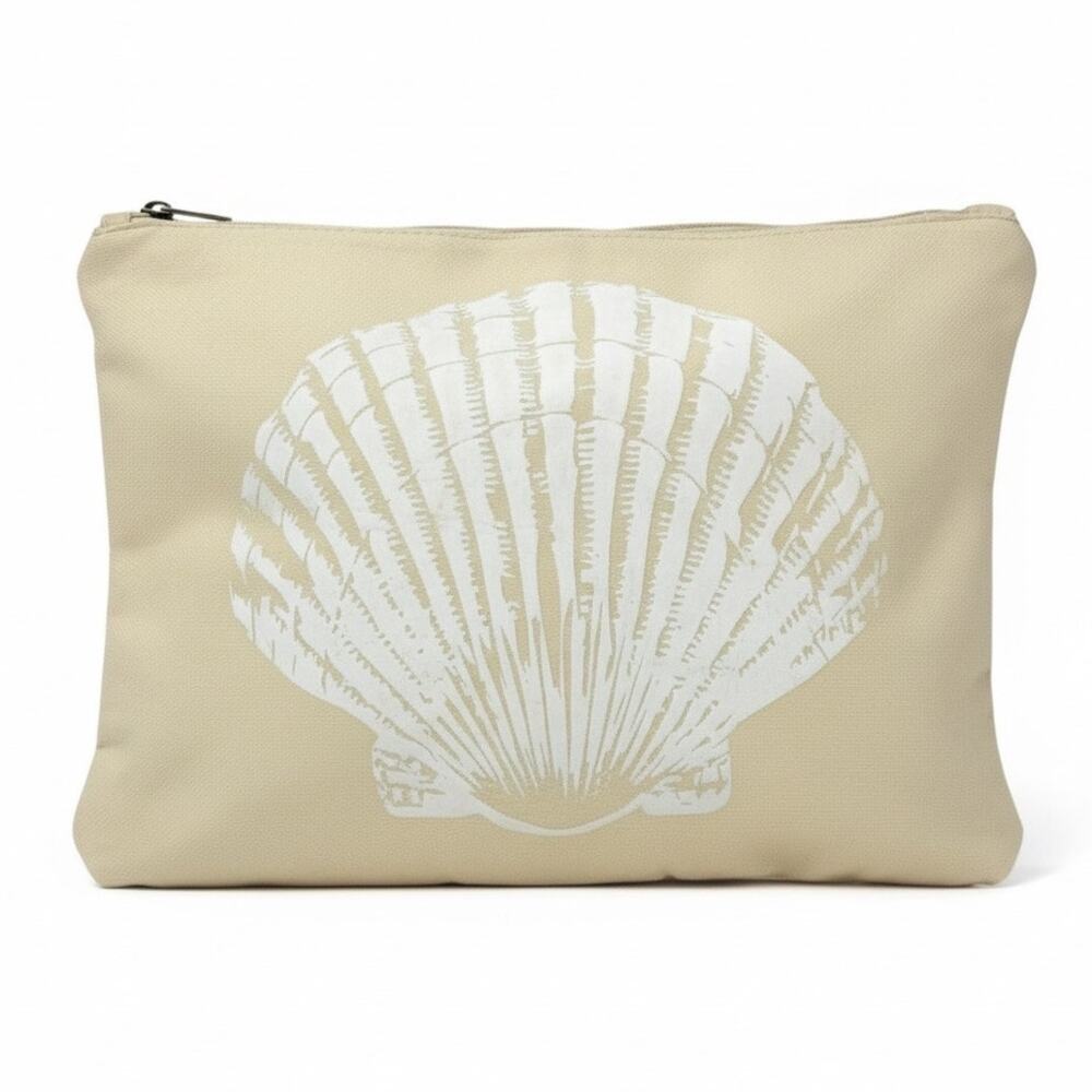 Cream White Sea Shell Beachy Clutch - image 1